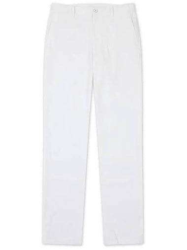 Golfwear Men's Casual Cotton Touch Straight Pants White - ONOFF - BALAAN 1