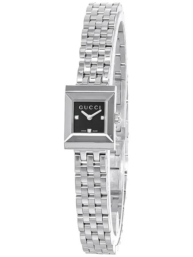 G-Frame Diamond Dial Watch Silver - GUCCI - BALAAN 4