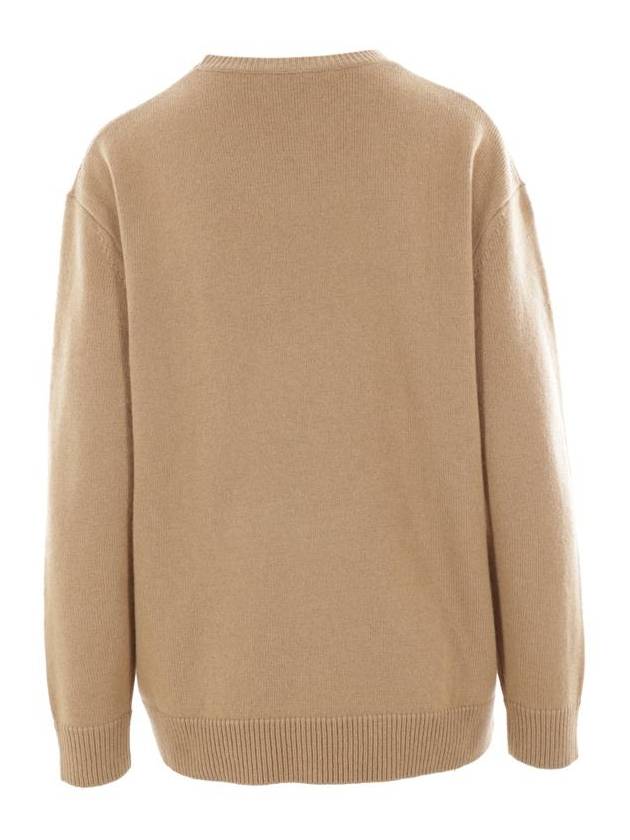 Plata Crew Neck Knit Top Beige - MAX MARA - BALAAN 3