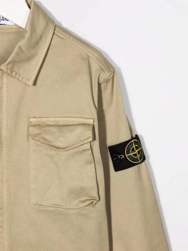 Kids Waffen Shirt Jacket Beige 761610211 V0090 - STONE ISLAND - BALAAN 4