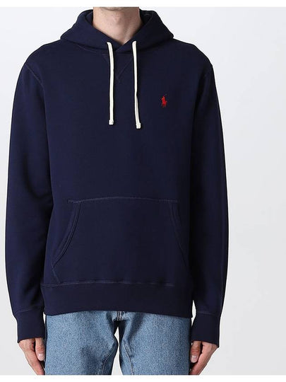 Embroidered Logo Pony Hoodie Navy - POLO RALPH LAUREN - BALAAN 2