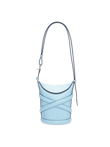 The Curve Small Bucket Bag Powder Blue - ALEXANDER MCQUEEN - BALAAN 1