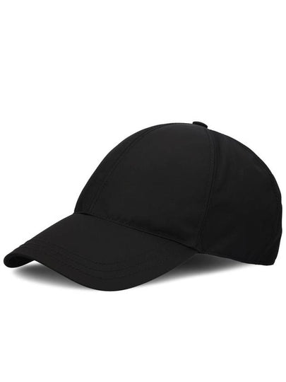 Re-Nylon Triangle Logo Baseball Cap Black - PRADA - BALAAN 2