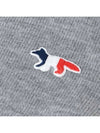 Tricolor Fox Patch Classic Cardigan Grey Melange - MAISON KITSUNE - BALAAN 5