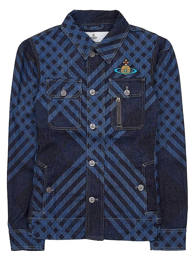 Striped Denim Long Sleeve Shirt Blue - VIVIENNE WESTWOOD - BALAAN 2