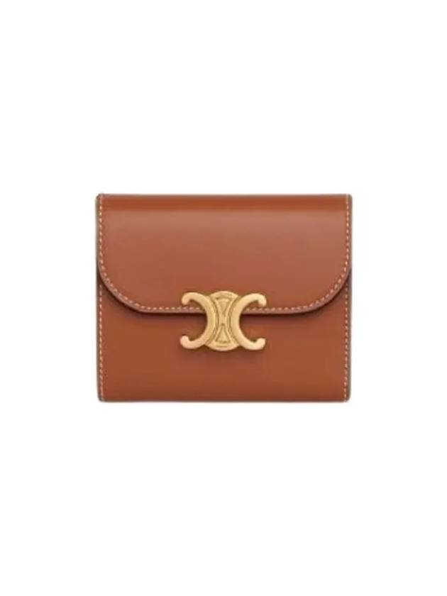 Triomphe Small Half Wallet Tan - CELINE - BALAAN 3