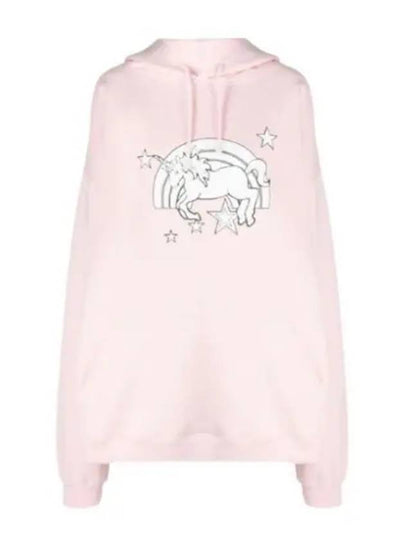 Unicorn Print Oversized Fit Hoodie Pink - VETEMENTS - BALAAN 2