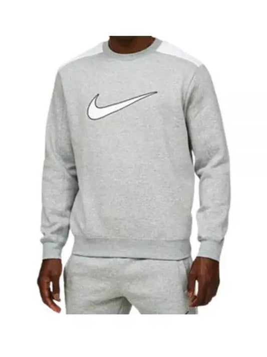 Sportswear Fleece Crew Neck Sweatshirt Grey - NIKE - BALAAN 2