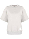 Logo Patch Cotton Short Sleeve T-Shirt Light Grey - JIL SANDER - BALAAN 1