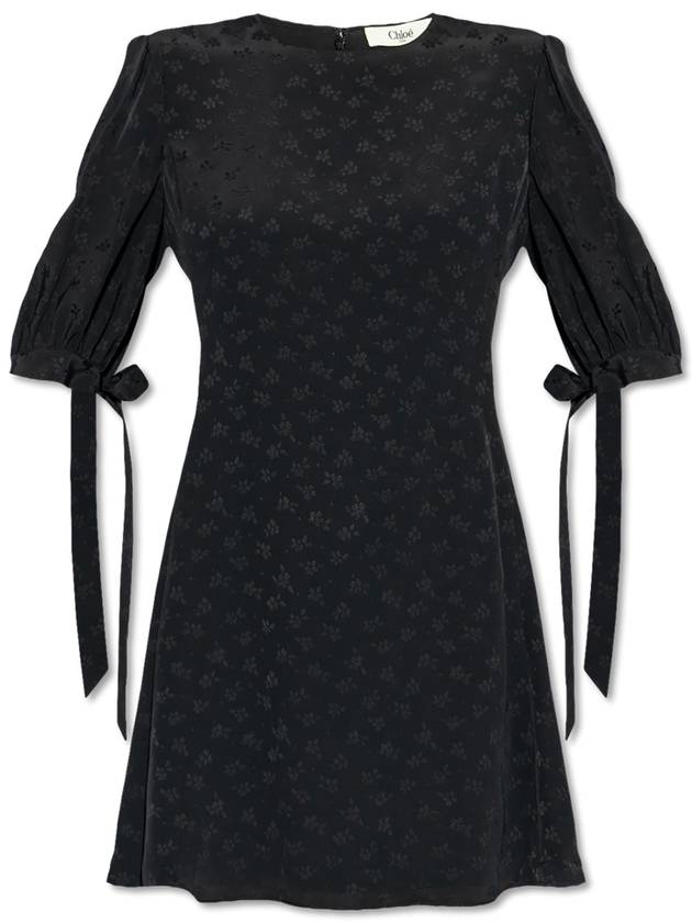 Chloé Dress With Floral Pattern, Women's, Black - CHLOE - BALAAN 1