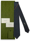 Monogram GG Logo Silk Tie Dark Grey - GUCCI - BALAAN 8