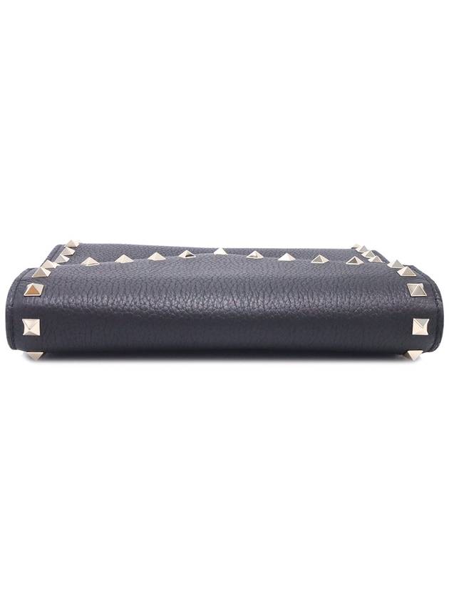 Women s Valentino QW2P0Q48VSH Black Calfskin Rockstud Chain Clutch gt Pouch Gangbuk used luxury goods - VALENTINO - BALAAN 7