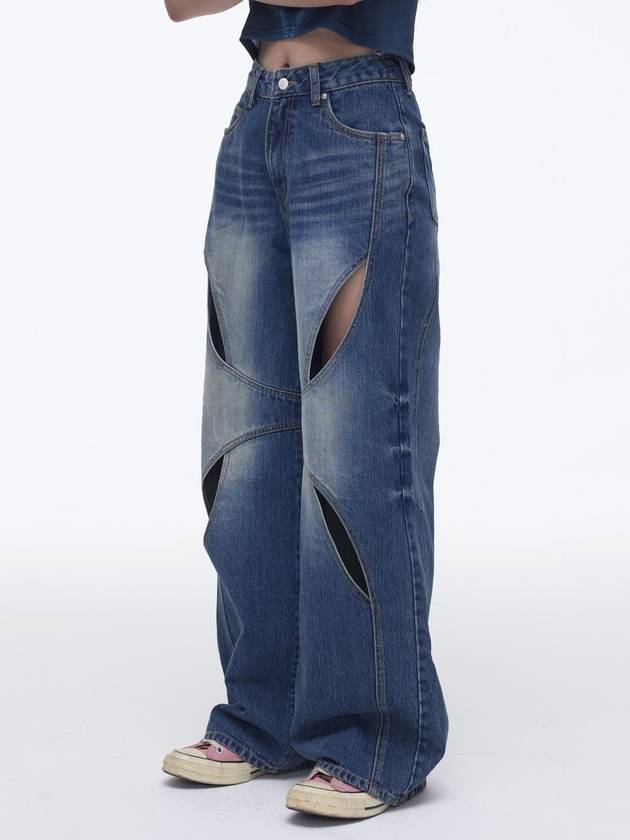 Cat Eye Cut out denim pants - DILETTANTISME - BALAAN 2