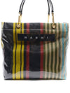 Logo Striped Glossy Tote Bag - MARNI - BALAAN 2