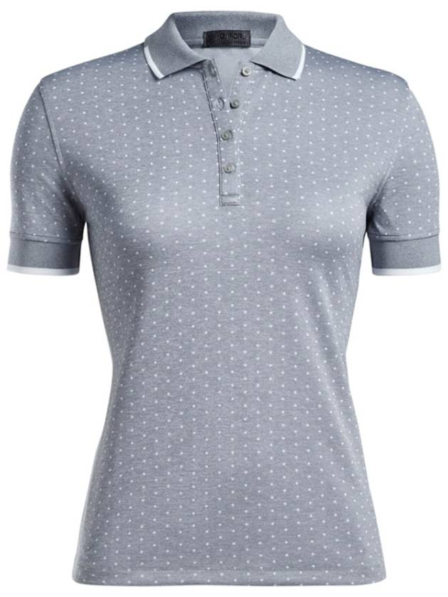 Jacquard Polo Short Sleeve Heather Gray - G/FORE - BALAAN 1