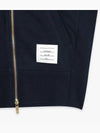 Engineered 4 Bar Diagonal Zip Up Hoodie Navy - THOM BROWNE - BALAAN 4