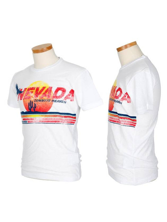 Nevada Vintage Printing Short Sleeve T-Shirt White - DSQUARED2 - BALAAN 2