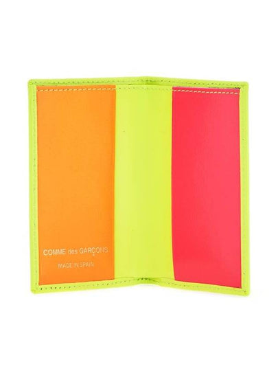 compact wallet in fluorescent yellow goat leather - COMME DES GARCONS WALLET - BALAAN 2