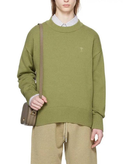 De Coeur Crewneck Knit Top Green - AMI - BALAAN 2