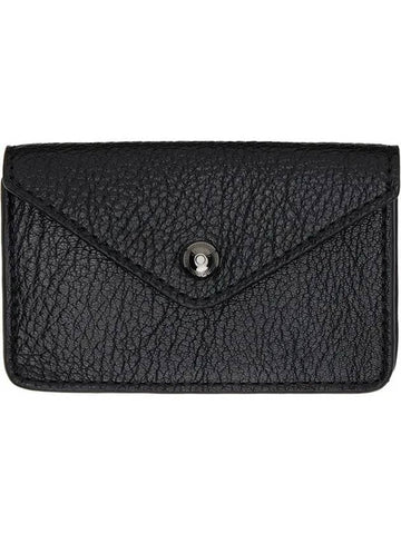 Envelope Snap Button Grain Leather Coin Card Holder Black SL0061 LL0035 999 - LEMAIRE - BALAAN 1