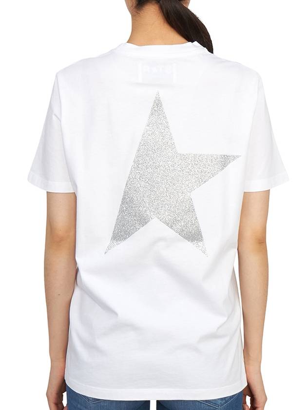 Glitter Star Logo Short Sleeve T-Shirt Silver White - GOLDEN GOOSE - BALAAN 5