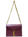 Women s 532750 Monogram Burgundy Leather Cassandra Gold Chain Shoulder Bag - SAINT LAURENT - BALAAN 3