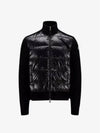 Logo Patch Padded Wool Hooded Jacket Black - MONCLER - BALAAN 2