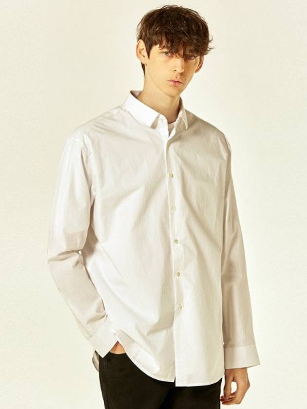 Solid Basic Long Sleeve Shirt White - BUTTON SEOUL - BALAAN 2