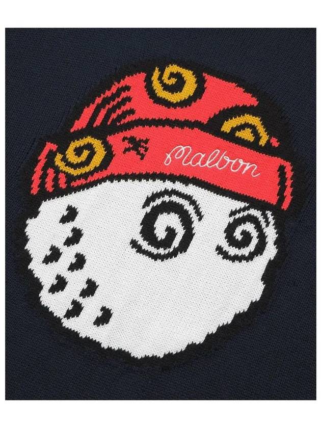 Malbon Men s WIZ Knit Sweater Navy - MALBON GOLF - BALAAN 4