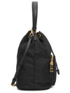 Duet Re-Nylon Bucket Bag Black Gold - PRADA - BALAAN 4