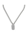 CD Diamond Plate Pendant Necklace Silver - DIOR - BALAAN 1