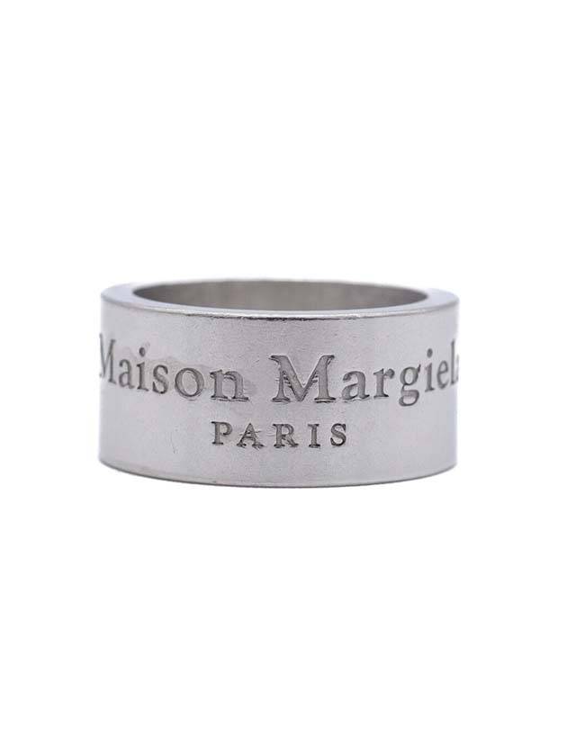 engraved logo ring silver - MAISON MARGIELA - BALAAN.