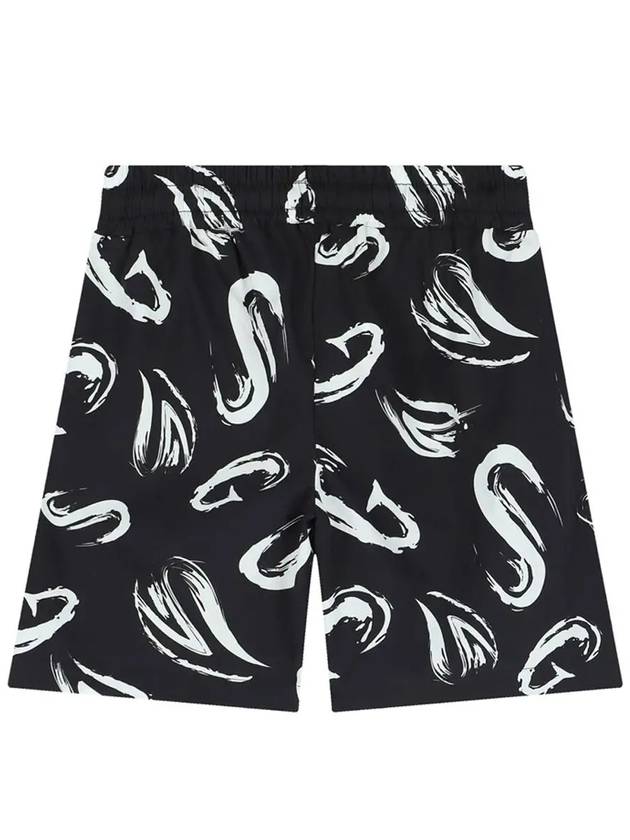 Kids Logo Pattern Short Pants Black S4MSJBBE245 110 - MSGM - BALAAN 3