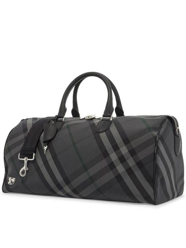 Grid Check Duffel Bag Charcoal - BURBERRY - BALAAN 4