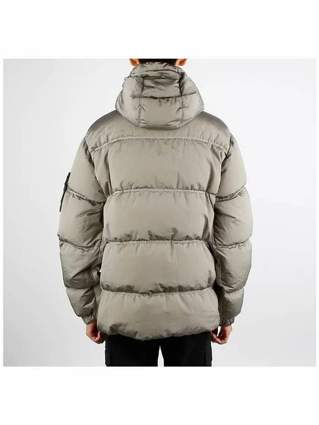 41419 Nylon Metal Econyl Hooded Down Jacket Grey - STONE ISLAND - BALAAN 5