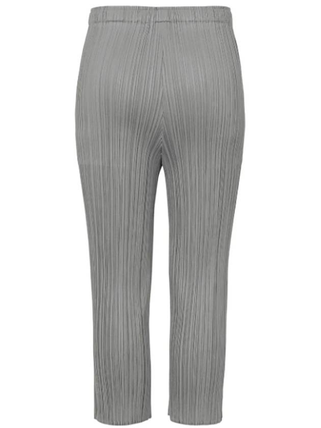 Pleated Basic Straight Pants Grey - ISSEY MIYAKE - BALAAN 3