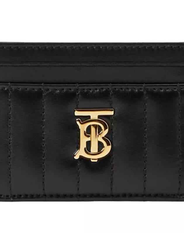 Quilted Leather Lola Card Case Black Light Gold - BURBERRY - BALAAN 8