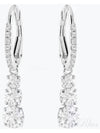 Stilla Attract Crystal Hoop Earrings Silver - SWAROVSKI - BALAAN 2