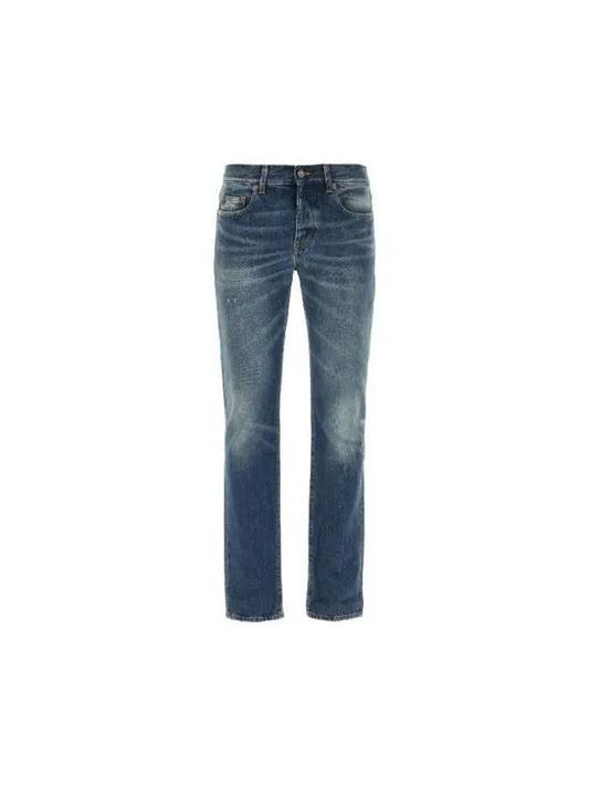 Slim-Fit Cotton Jeans Deauville Beach Blue - SAINT LAURENT - BALAAN 2