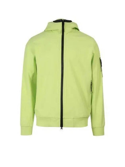 Wappen Patch Soft Shell Hooded Jacket Lemon - STONE ISLAND - BALAAN 2