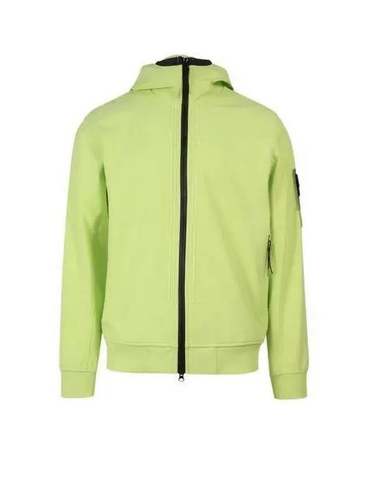 Wappen Patch Soft Shell Hooded Jacket Lemon - STONE ISLAND - BALAAN 2