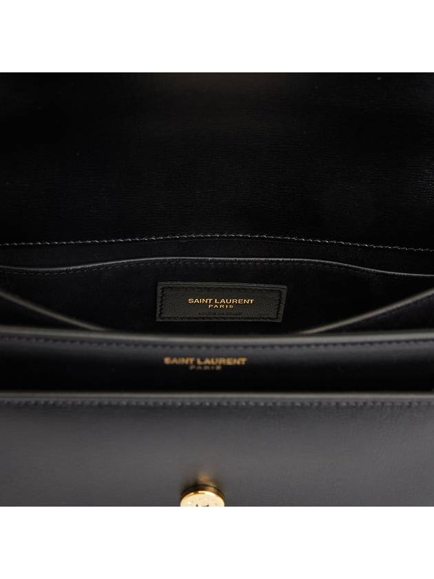 Monogram Sunset Medium Smooth Leather Cross Bag Black - SAINT LAURENT - BALAAN 11