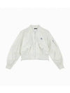 JEANS Women s White Fabric Mix Bomber Jacket J223720 CGA - CALVIN KLEIN - BALAAN 2