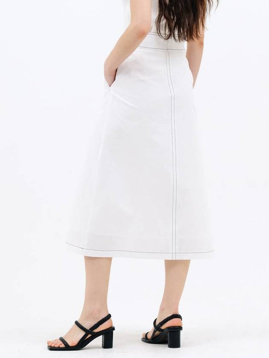 stitch skirt white - JUN BY JUN K - BALAAN 2