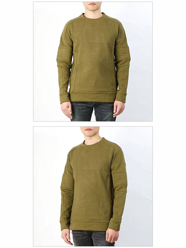 Side Zipper Biker Sweatshirt Khaki - BALMAIN - BALAAN 3