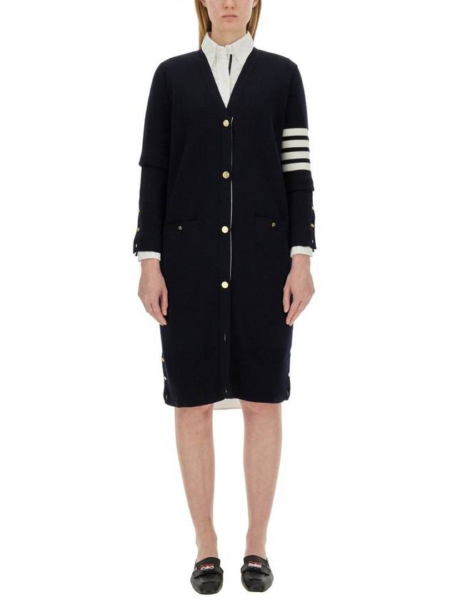 Milano Fine Merino Cardigan Navy - THOM BROWNE - BALAAN 2