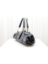 Used Luxury Daall Vintage Black Leather D Ring Shoulder Bag - DIOR - BALAAN 3