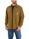 Relaxed fit canvas fleece lined shirt jacket - CARHARTT - BALAAN 1