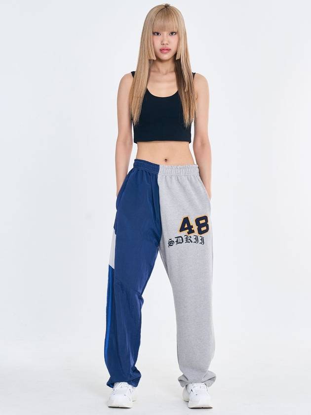 Unisex Divide Line Track Pants GrayNavy SDKIISD231106TR001 - SALONDEKII SDLABEL - BALAAN 1