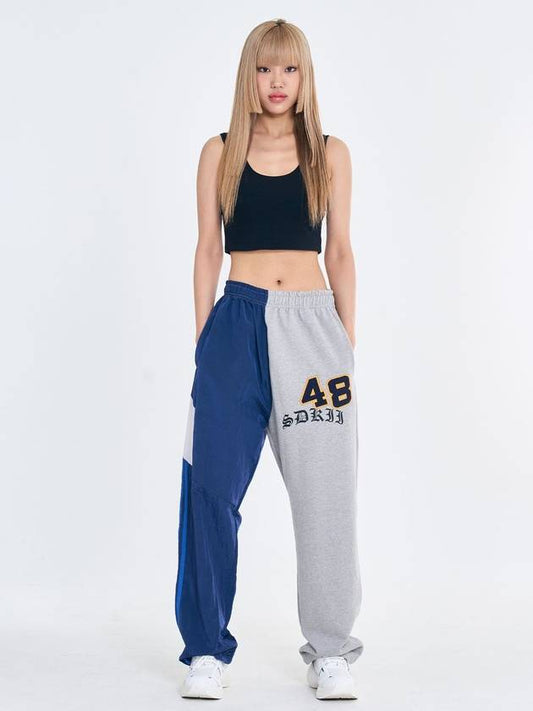 Unisex Divide Line Track Pants GrayNavy SDKIISD231106TR001 - SALONDEKII SDLABEL - BALAAN 2